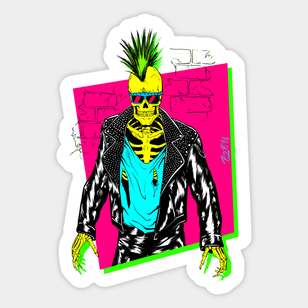 Punk Sticker by Pablo Romero Art